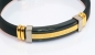 Mobile Preview: kautschuk-armband-edelstahl-vergoldet