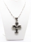 Preview: Edelstahl Halskette mit Anhänger Kreuz Totenkopf