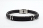 Preview: Lederarmband schwarz /black