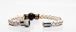 Preview: Lederarmband geflochten weiß