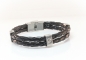 Preview: Lederarmband schwarz