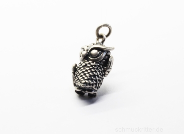 Anhänger Eule in Silber 925 geschwärzt