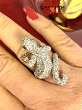 Gecko Ring in Silber 925