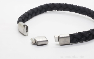 Lederarmband echt Leder braun flecht