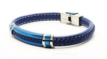 Lederarmband blau stylisch elegant