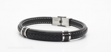 Lederarmband schwarz /black