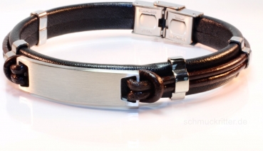 Lederarmband schwarz braun