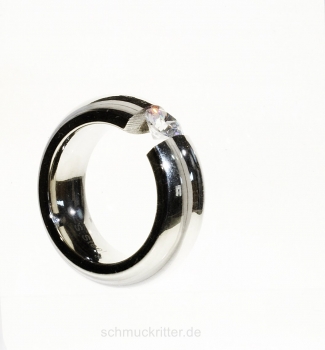 Preview: Edelstahl - Solitär Ring