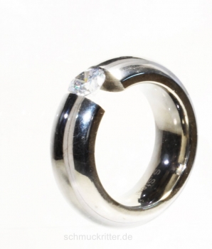 Edelstahl - Solitär Ring