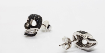 Totenkopf / Skull / Paar / Silber 925 / Steine