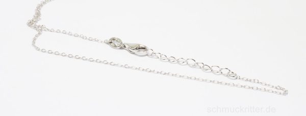 Halskette Herz mit gefassten Steinen in Silber 925