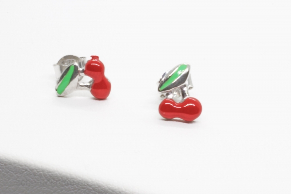 Ohrstecker Kirsche Silber 925