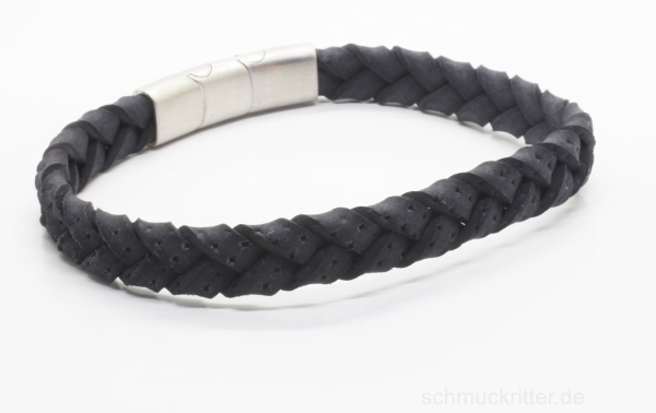 Lederarmband echt Leder braun flecht