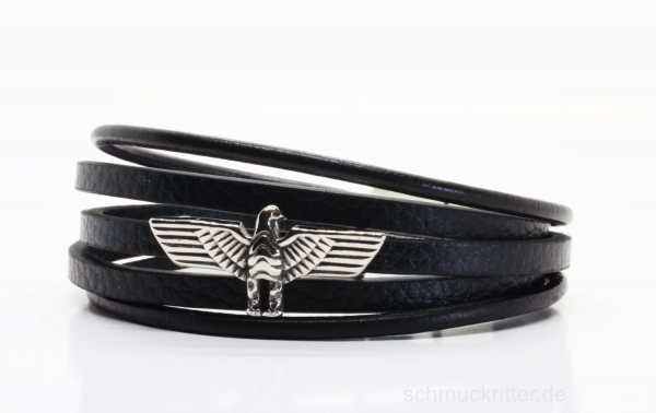 Lederarmband Riemen mit Adler