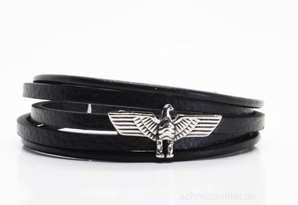 Lederarmband Riemen mit Adler