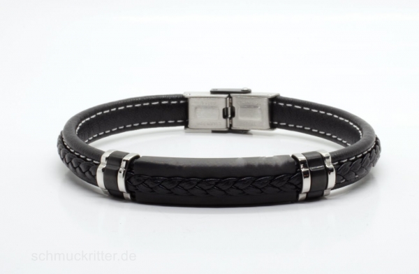 Lederarmband schwarz /black