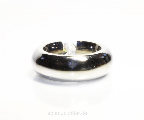 Edelstahl - Solitär Ring