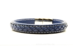 Lederarmband blau